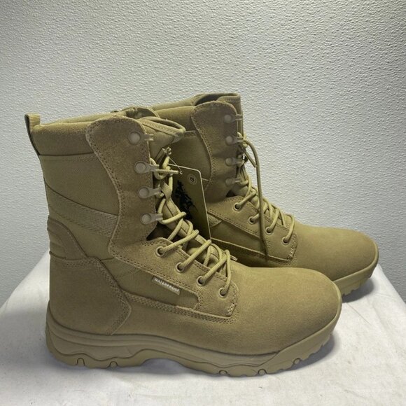 NEW FREE SOLDIER Men’s Tactical Desert Boots – Tan – Size 11.5 – Lace-Up - Picture 4 of 6